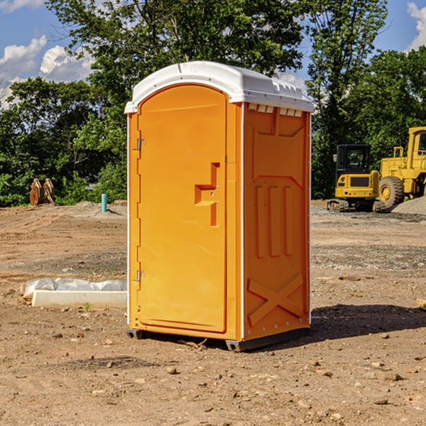 how often are the porta potties cleaned and serviced during a rental period in Eminence IN